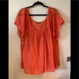 Roz&Ali/DressBarn plus size “crochet” top - 3X